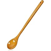 13Inch Wooden Spoons for Cooking, Long Handle Wooden Cooking Spoon, Mixing Spoons, Non Stick Cookware Tasting Stirring Spoon, Smooth Finish wood Cooking Utensils