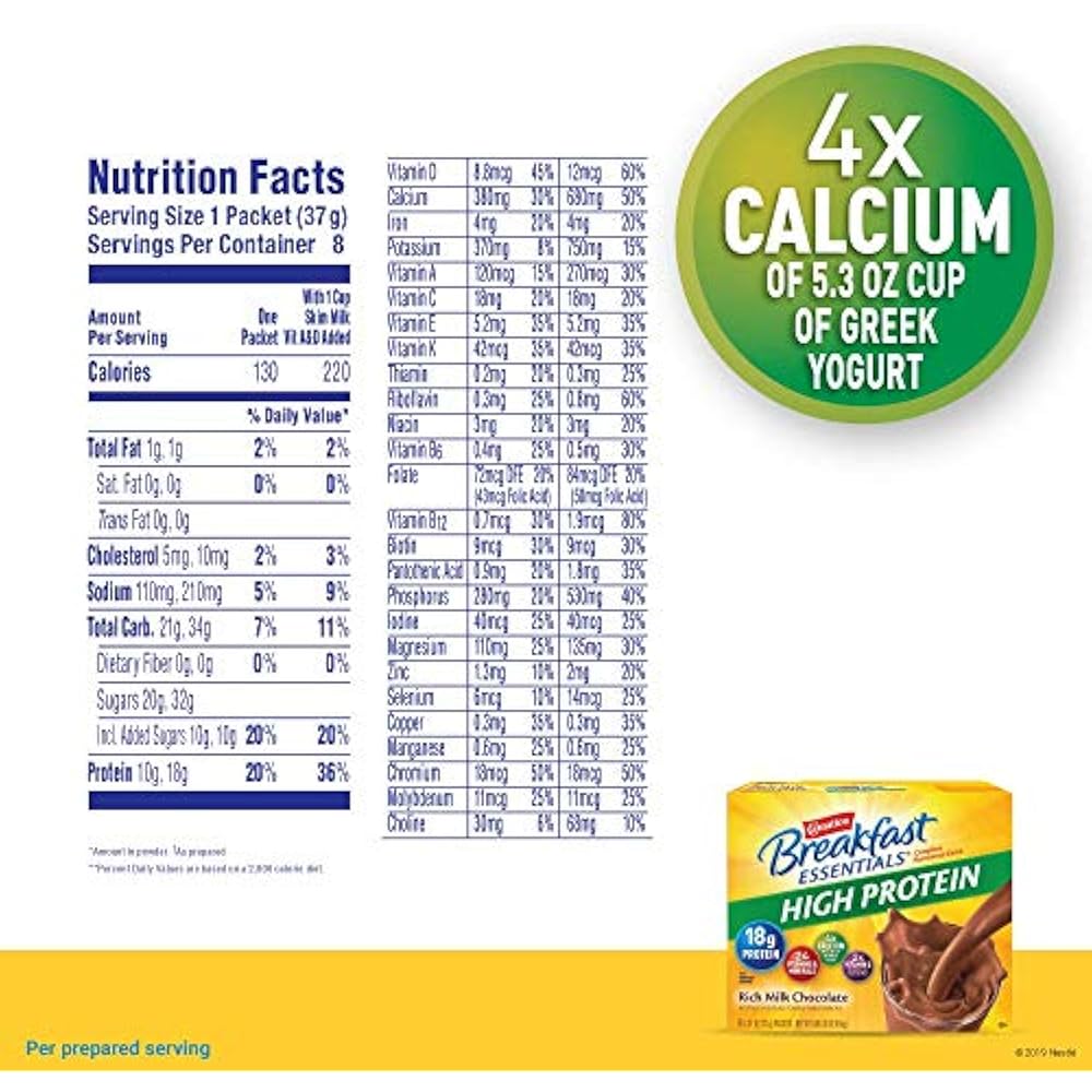 Carnation Powdered Drink Mixes Breakfast Essentials High Protein Mix