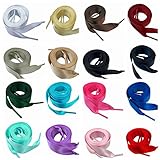 Flat Satin Tap Shoe Laces Ribbon Shoelaces 2cm Wide