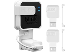 HIKIG Blink Sync Module 2 Outlet Mount Bracket, Blink Sync Module Bracket Security for Blink Outdoor Camera, Indoor Camera, Doorbell Camera - No Messy Wires, Outlet Wall Mount with Short Cables - 2 Pack