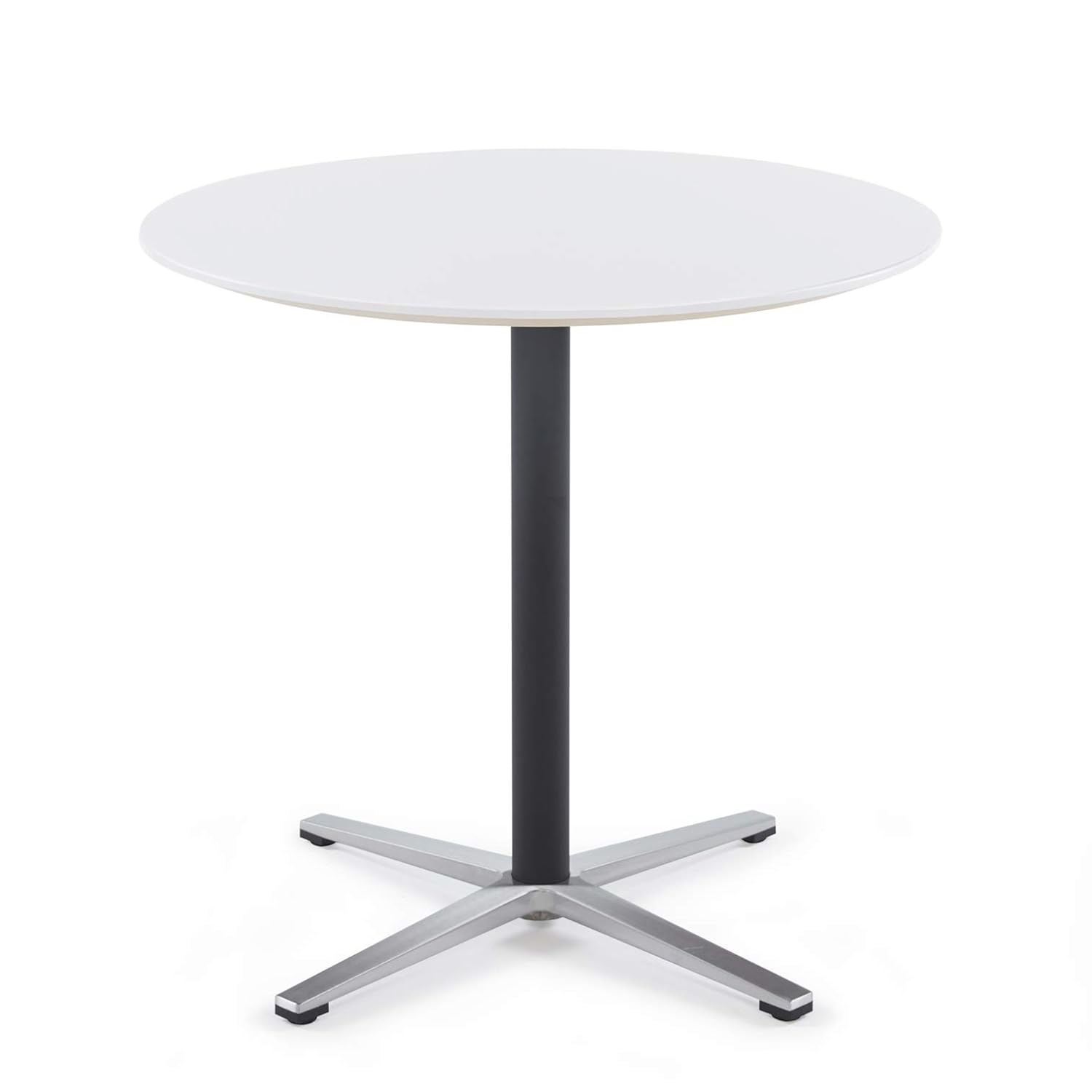 Sunon Round Bistro Table Small Round Table With X Style Pedestal For Pub Table Cafe Table Office Table Cocktail Table Moon White 30 Inch Height Amazon In Furniture