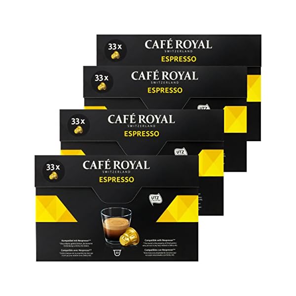 Café Royal Espresso, Kaffee, Röstkaffee, Kaffeekapseln, Nespresso Kompatibel, 132 Kapseln