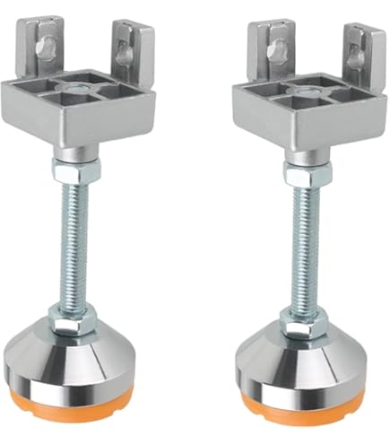 4040 Aluminum Profile Adjustable Feet - Heavy Duty Leveling Screw Legs For Workbenches & Cabinets (2 Sets)