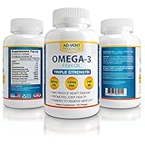 omega 3 joint support- triple strength fish oil supplement - naturally purified fish oil - distilled fish oil supplements