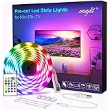 LED Strip Lights, Pre-Cut 14.3ft RGB LED Strip TV LED Backlight for 65-75in HDTV, 4PCS USB Powered TV Lights with Remote 16 Color Changing 5050 LEDs Bias Lighting for Home Theater