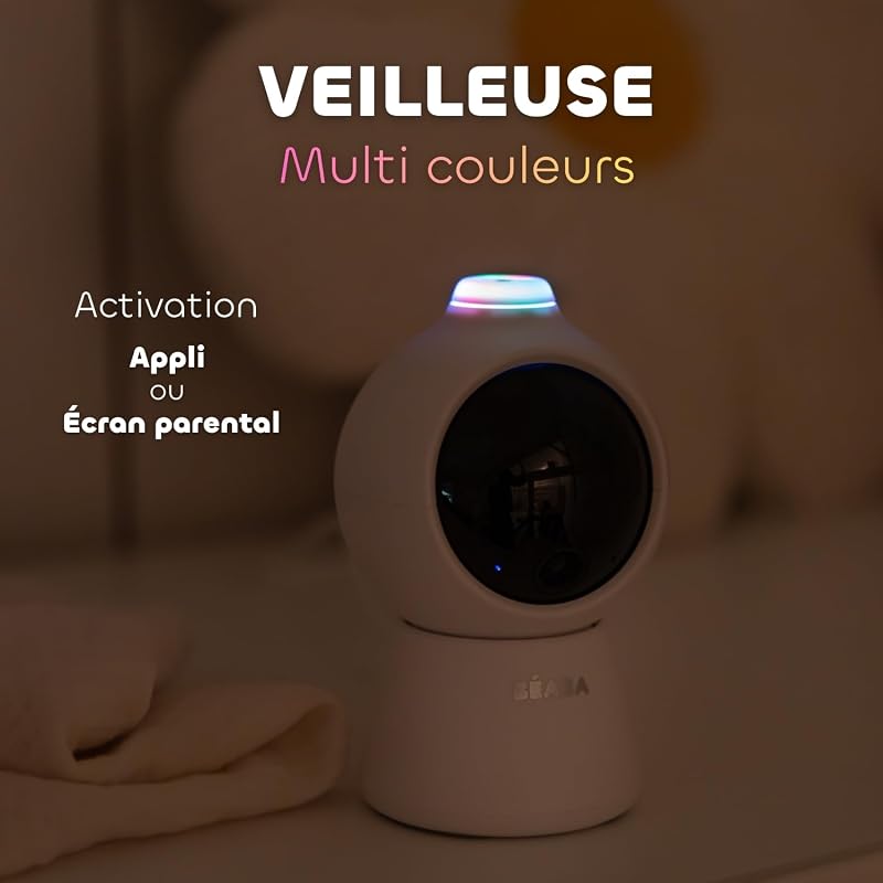 Zen Smart AI – Babyphone Ecoute Bébé Vidéo 360° Full QHD 4MP avec Intelligence Artificielle, Détection Retournement, Vision Nocturne, Application Mobile, Talkie-Walkie, VOX, Veilleuse