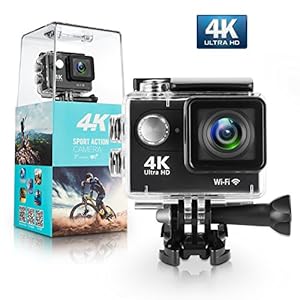Action Camera, Amuoc M30 4K WiFi Ultra HD Waterproof Sport Camera with 2 Inch LCD Screen, 12MP 170 Degree Wide-Angle Lens , Including 100Ft Waterproof Case and Full Accessories Kits