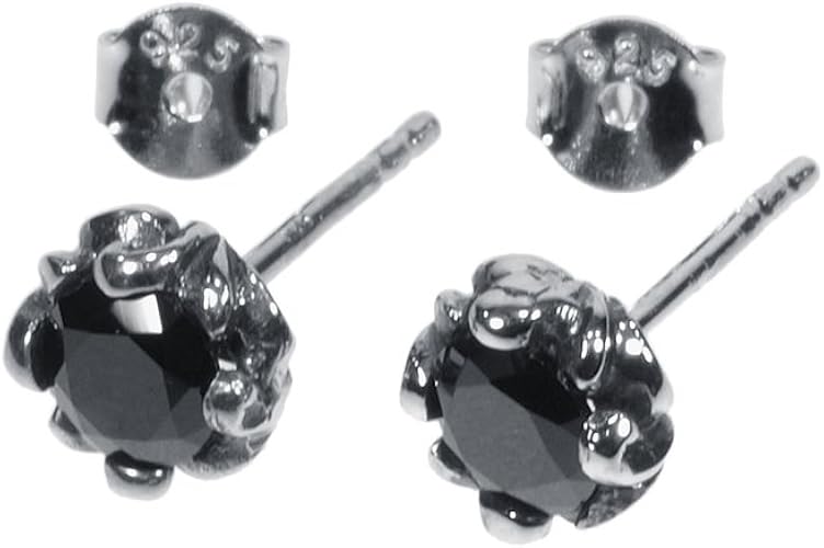 Amazon Co Jp 石輝 漆黒の美しさを持つオニキスのシルバーピアス メンズ パワーストーン 1sie ジュエリー