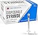 Disposable Luer Lock 1ml Syringes 100-Pack (No Needles) | Individually Packed Luer-Lock Tip Syringe Set | Luer Lock Medicine Oral Syringes for Doctors & Vets