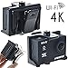 ABLEGRID AG9000 30-meter Waterproof 16MP 2.0 inch WIFI Ultra-HD 4K Sports Action Camera with 170° wide Angle Lens Black