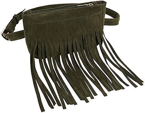 FitfulVan Clearance! Hot sale! Bags, Fashion Women Pure Color Square Flock Messenger Bag Chest Bag Waist Bag (Green-1)