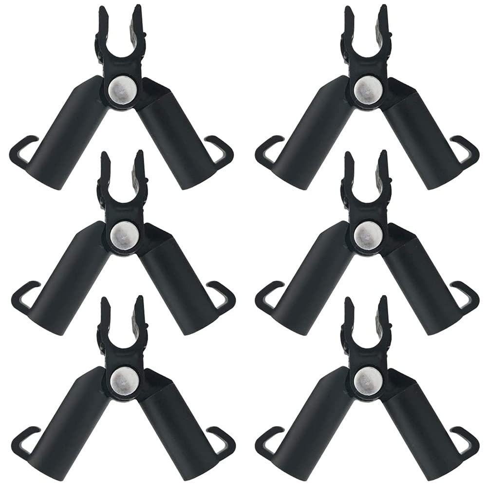 CENPEK 6 Pack Adjustable Plant Plastic Connector for Plant Stakes 0-70 Degrees Connecting Tubes Supports Tomatoes Cucumber Fences Beans Vegetable Climbing