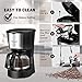 Drip Coffee Maker, Godmorn Filter Coffee Machine One Touch, 5-Cup Coffee Maker, Keep Warm for 40Mins, Anti-Drip Design, Removable Filter and Funnel, Space Compact for Coffee Lover