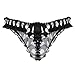 CHICTRY Men's Stain Ruffle Frilly Low Rise Thong Underwear Sissy Pouch Crossdres Panties (X-Large(Waist:31.5-58.5