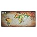 Mouse Pad Extended XXL Gaming Mouse Pad 900x400mm BIFY Large Waterproof Non-Slip Ruber Base World Map Desk Mat Office Work Mat Card Game Table Desk Cover Poker Mat (Yellow map)