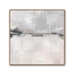 Framed Canvas Wall Art Abstract Circle Canvas Prints Home Artwork Decoration for Living Room,Bedroom - 16x16 inches