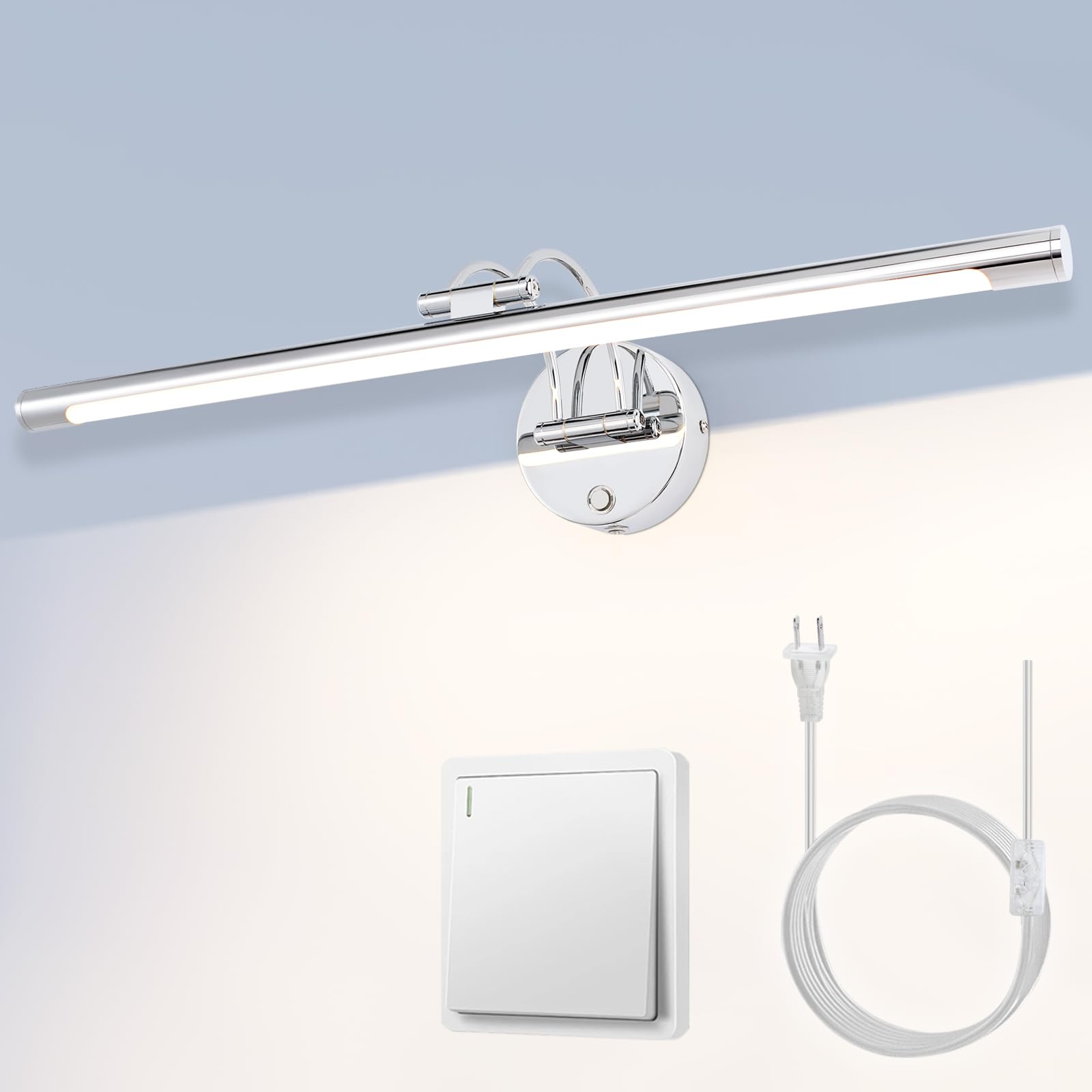 Photo 1 of *USED*
MantoLite Picture Lights for Wall 24''Modern Bathroom Lighting Fixtures Over Mirror, Plug-in or Hardware 12W 3CCT Dimmable LED Vanity Light for Bathroom,Wall Lights for Bedroom