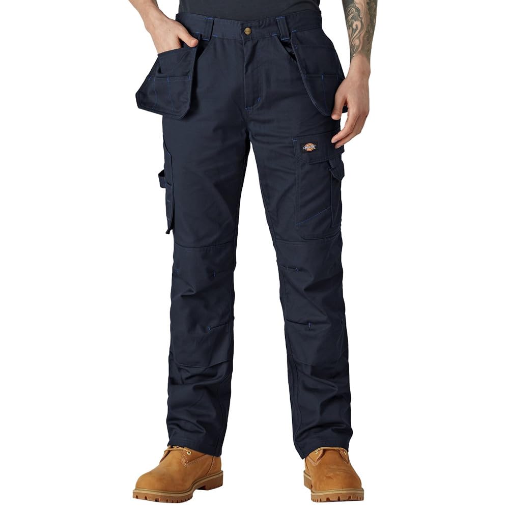 Dickies Men's Redhawk Pro Trousers Work Utility Pants, Navy Blue, 40W / 34L