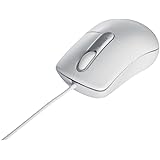 BUFFALO 有線光学式マウス 静音/3ボタン/Mサイズ ホワイト BSMOU27SMWH