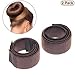 2pcs Fashion Hair Styling Disk Hair, Donut Former Foam DIY Tool (Dark Coffee)