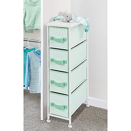 mDesign Narrow Vertical Dresser Storage Tower Furniture Metal Frame