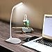 LED Table Lamp,Yoocool Modern Stylish USB Port with Third Gear Touch Control LED Eye Lamp Brightness Adjustable Gooseneck Portable Eye-Protected Small Table Lights (White Stand)