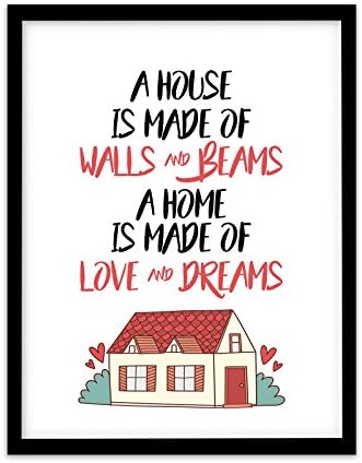FP1080 Unusual Quote New Home First House warming Gift Art Print