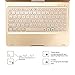 iPad Keyboard Case for iPad 2018 (6th Gen) - iPad 2017 (5th Gen) - iPad Pro 9.7 - iPad Air 2 & 1-360 Rotatable - 7 Color Backlit- Wireless Bluetooth - Smart iPad Case with Keyboard (9.7, Gold)