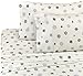 Amazon Brand – Pinzon Cotton Flannel Bed Sheet Set - Queen, Falling Snowflake Blue