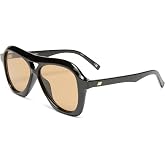 Le Specs Drizzle Retro Aviator Sunglasses for Men and Women | 3D sculpted profile design, durable lightweight frame, shatterproof protective lenses