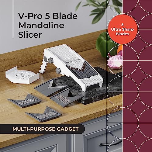 Mueller VPro 5Blade Mandoline Slicer for Kitchen, Adjustable with