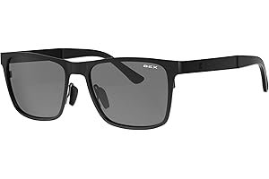 BEX Rockyt OTG Polarized Square Full-Frame Sunglasses – Military-Grade Stainless Steel– Lightweight Lifestyle Eyewear