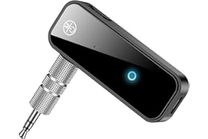FMIIFMS Bluetooth 5.0 Adapter 3.5mm Jack Aux Dongle, 2-in-1 Wireless Transmitter Receiver for Car,TV Audio,Headphones,Speakers,Projector