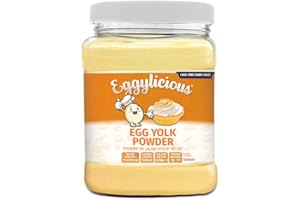 Eggylicious | PACK of 4 | Cage-Free Egg Yolk Powder 11 oz (312 gm) | Made in USA from Humanely-Raised Cage-Free Eggs | Perfec