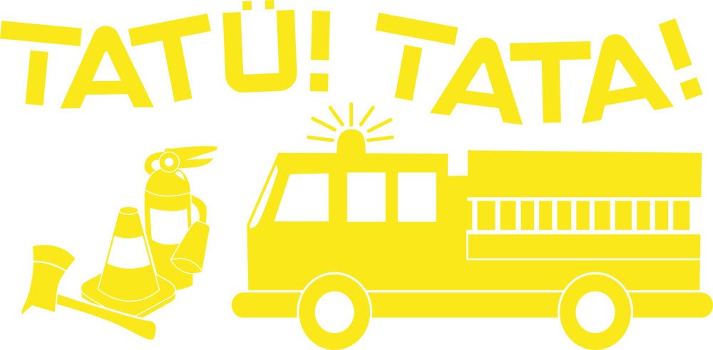 GRAZDesign Jungszimmer Wanddeko Wandgestaltung Feuerwehrauto