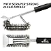 Zredurney Grill Brush, BBQ Cleaning Brush and Scraper, 18