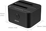 Alxum USB C A Dual Bay Docking Station 5Gbps SATA HDD SSD Clone view 6