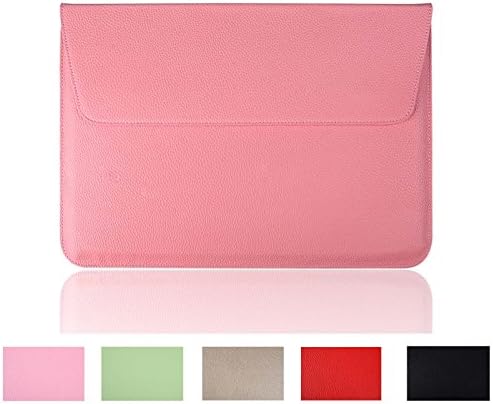 Smith Sursee Ultra Thin Carrying Case with Pu Leather Brief Case for Macbook 11.6 Inch Case/Macbook 12 Inch Case (Pink)