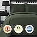 Comfy Bedding Extra Lightweight Modern Wireless Thermal Pressing Frame Quilted 3-Piece Coverlet Set (King/Cal King, Sage)