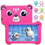 Tablet for Kids, 7 inch Kids Tablet Android 9.0 2GB +16 GB Learning Tablet with IPS Eye Protection Screen Dual Cameras WiFi GMS Certified Kids-Proof Children Tablets Parent Control (Rose)