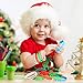 FEPITO 35 Pieces Christmas Wristband Silicone Wristbands Rubber Band for Christmas Party Decoration 7 Merry Xmas Patterns