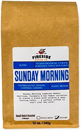 Fireside Coffee Sunday Morning Medium Roast Ground Coffee Blend, 12 Oz Bag