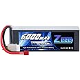 Zeee 4S Lipo Battery 6000mAh 60C 14.8V Soft Case Battery with T Connector Compatible with RC Plane Quadcopter Airplane Helicopter Car Truck Boat