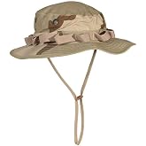 Mil-Tec Unisex Trilaminate Boonie Hat - Waterproof Breathable Tactical Outdoor Vented Wide Brim Hat w/Adjustable Chin Strap