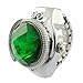 Youyoupifa Round Faceted Crystal Inlay Hunter Case Quartz Finger Ring Watch (Green)