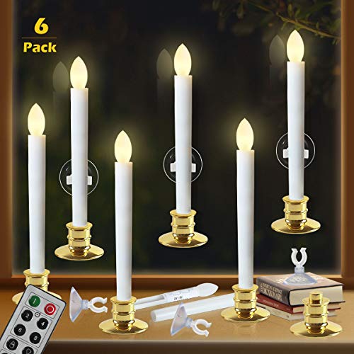 Window Candles with Remote Timers Battery Operated
