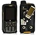 Turtleback Sonim XP6 Heavy Duty Fitted Phone Case - Made in USA (Black Leather / Rotating Metal Clip)