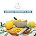 Zulay Kitchen Zester Grater with Handle - Heavy Duty Cheese Grater & Vegetable Grater - Stainless Steel Lemon Zester For Lemons - Rasp Grater Handheld Perfect for Chocolate, Coconut, Nutmeg, Ginger