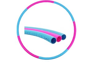 Adjustable Kids Hula Hoop for Ages 9-10 | 5/6-Section Design,60-75cm Diameter | Fillable, Portable, Detachable for Easy Stora