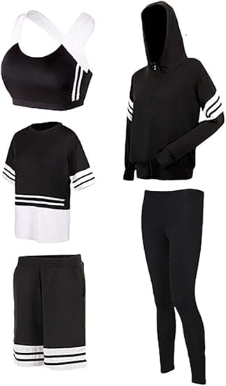 Amazon ジャージ パンツ レディース スポーツウェア Tシャツ ランニングウェア レディース フィットネスウェア Tシャツ トレーニングウェア 上下 ジョギング ウォーキング ウェア セット レディース ジョギングパンツ レディース Mkr 0074 Bk 2xl フィットネス